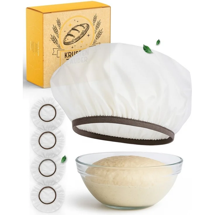 Krustenzauber Backmatte Zubehör - Brotschlingen, Schneebesen, Backmatte, Teig Reinigungstücher, 4x Abdeckhaube – Bild 5