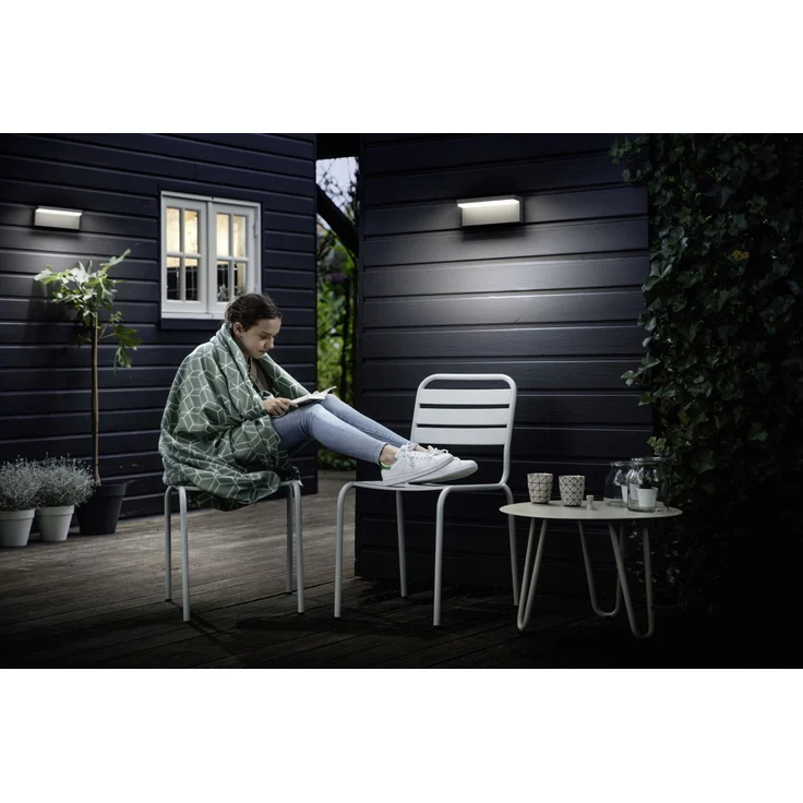 Philips LED Außenwandleuchte Bustan anthrazit warmweiß – Bild 6