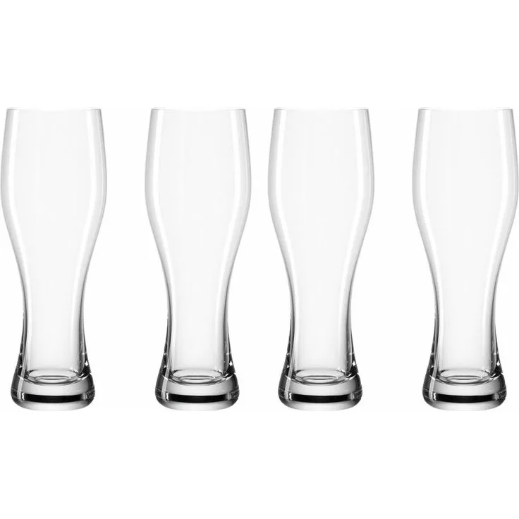 Leonardo Taverna Weizenbiergläser, 4er Set, Bierglas, Weizenglas, Weizenbierglas, Glas, 330 ml, 049447