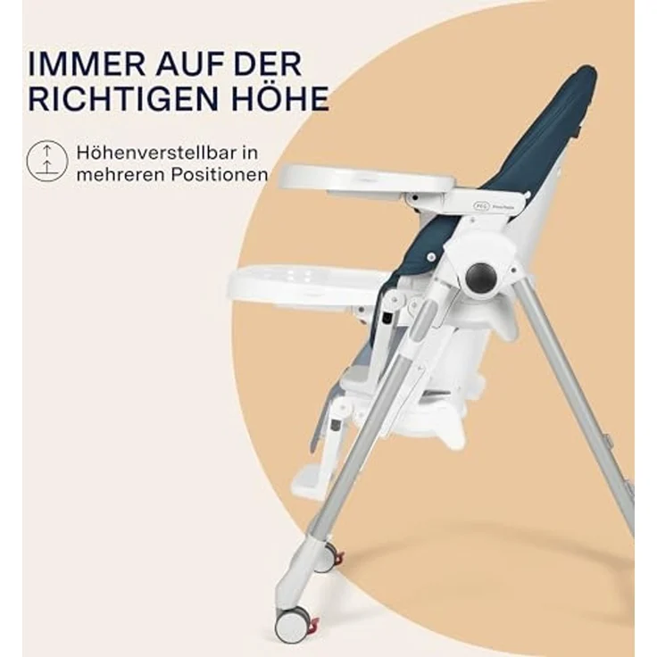 Peg Perego 'Prima Pappa Follow Me' Hochstuhl - Petrolio (Lederimitat) – Bild 4