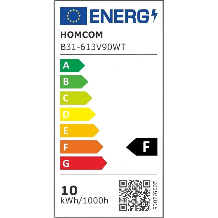 HOMCOM Stehlampe Dimmbar Stehleuchte mit Dreibein, Fußschalter, Dimmfunktion, LED fest integriert, Warmweiß, für Wohnzimmer Schlafzimmer, Weiß – Bild 11