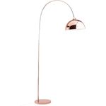 'Candella' Stehlampe Kupfer Metall 160 cm verstellbarer Schirm Glockenform langes Kabel mit Schalter Bogenlampe Industrie Look