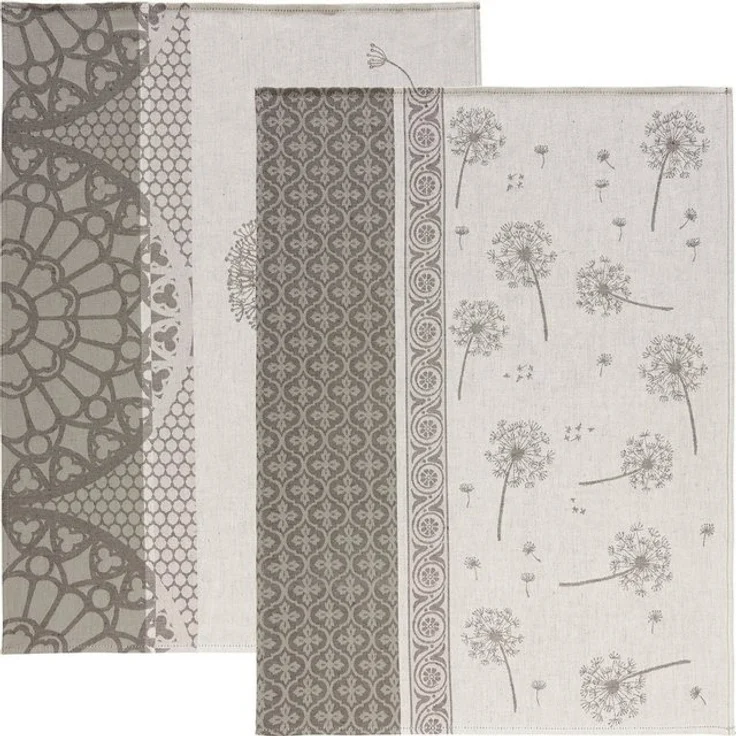 Erwin Müller Geschirrtuch Geschirrtuch 2er-Pack, Halbleinen Blumen – Bild 4