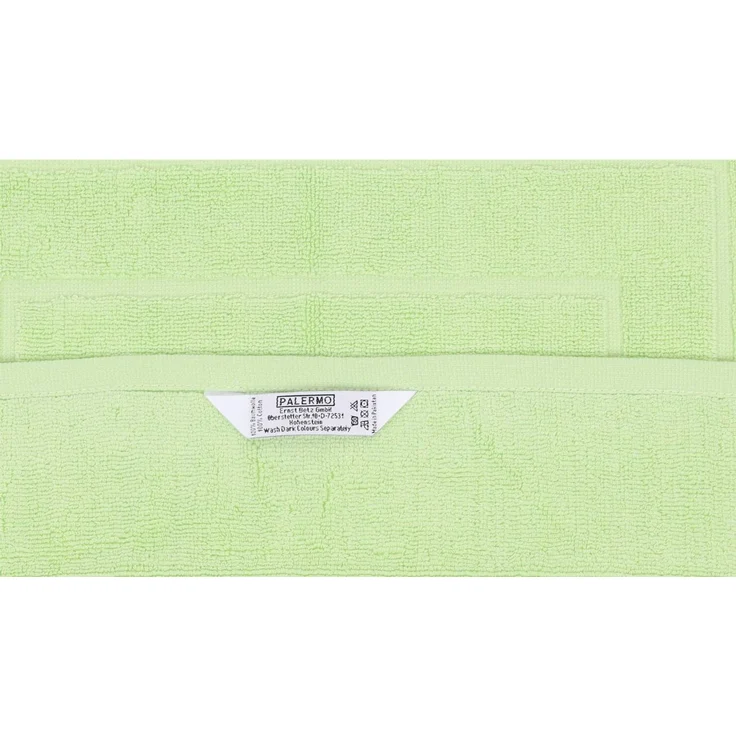 Betz Badematte 2 Stück Badvorleger Palermo Größe 60x60 cm, eingewebte Quadratmuster, strapazierfähig, Baumwolle, quadratisch – Bild 3