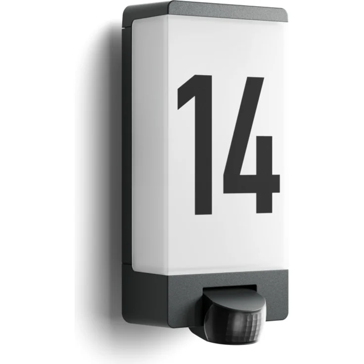 Steinel Außenleuchte L 14 S anthrazit, 180°-Bewegungsmelder, max. 10 m Reichweite, E27 max. 15 W, IP44 – Bild 1