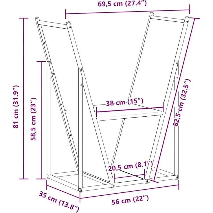 vidaXL Brennholzregal Olivgrün 69,5x35x81 cm Kaltgewalzter Stahl 864180 – Bild 10