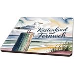 speecheese Glasuntersetzer Ostsee Möwe 6er Set Untersetzer aus Holz - Küstenkind mit Fernweh