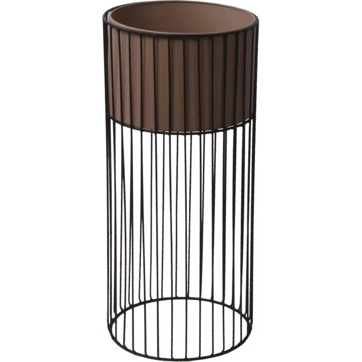 TrendLine Pflanzgefäß Metall Ø32 x 70 cm schwarz-taupe