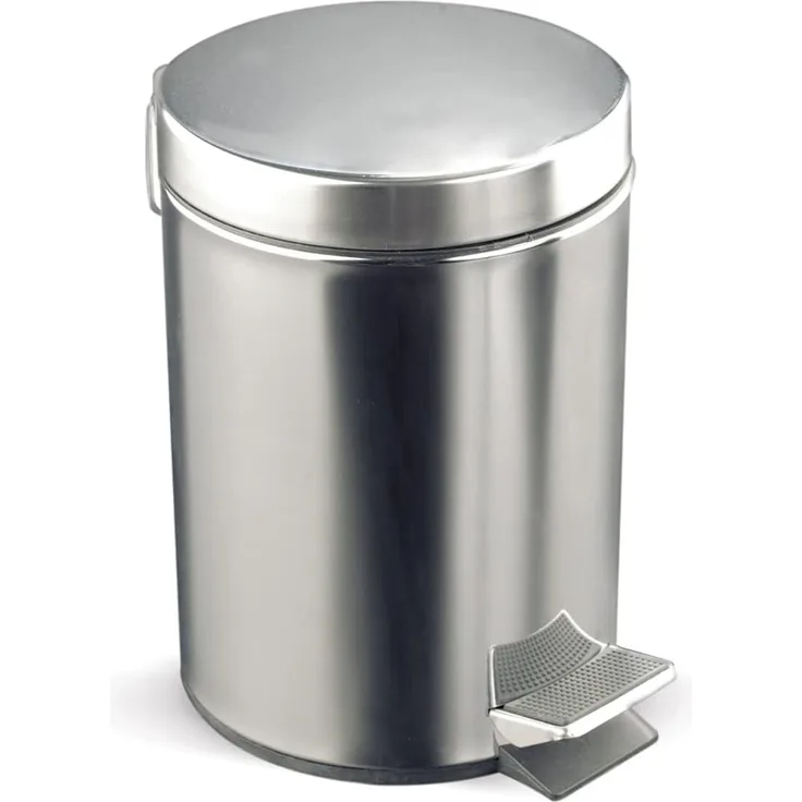 Rocada Tret-Abfalleimer Glanzstahl silber 12 Liter