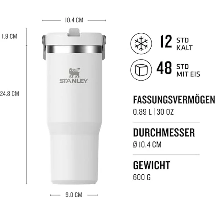 Stanley Classic Iceflow Trinkbecher 0,89 l Frost White – Bild 2