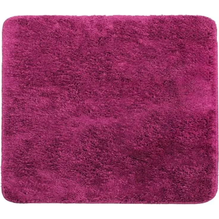 Brandsseller Badezimmerteppich 50x50 cm Badvorleger Badematte Badteppich quadratisch Chenille rutschfest saugstark maschinenwaschbar - Beere – Bild 2
