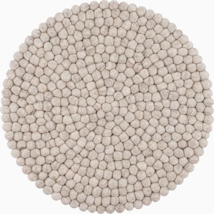 myfelt Stuhlkissen Filzkugel Sitzauflage ⌀ 36 cm, beidseitig verwendbar, 100 % Schurwolle – Bild 2