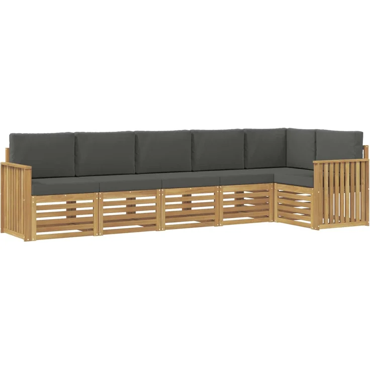 vidaXL Outdoor-Sofagarnitur 6 stk. 6-Sitzer Weiß und Anthrazit 3391912 – Bild 2
