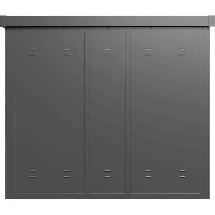 GFP Geräteschrank Metall 180x78x161 cm Gartenschrank Schiebetür anthrazit inkl. Fußboden – Bild 5
