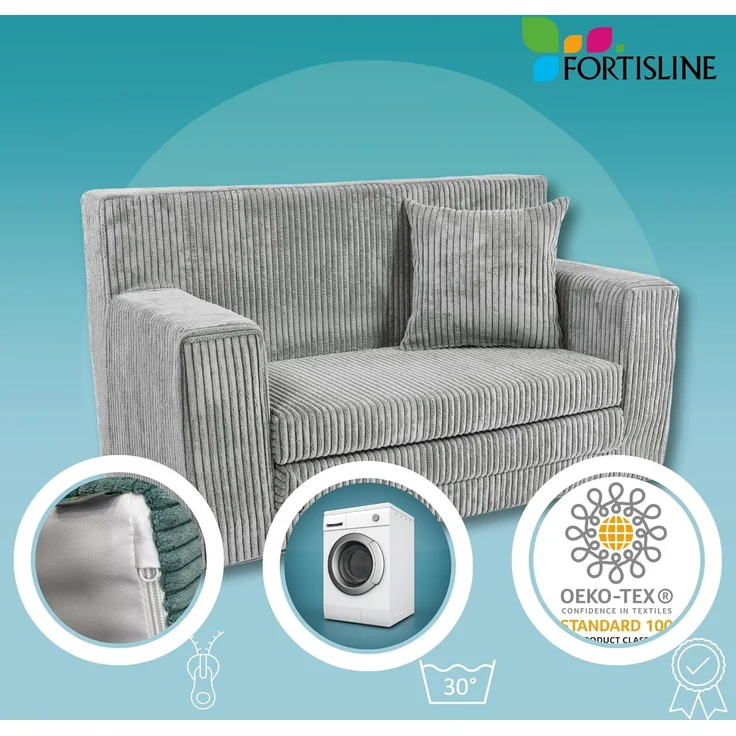 FORTISLINE Kindersofa aus Schaumstoff mit abnehmbarem Bezug Kinderzimmer – Bild 8