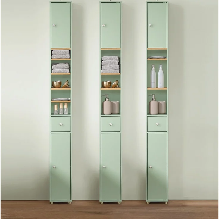 SoBuy BZR34-GR Badezimmer-Hochschrank, MDF, Lackiert, Grün, 20 x 180 x 20 cm – Bild 6