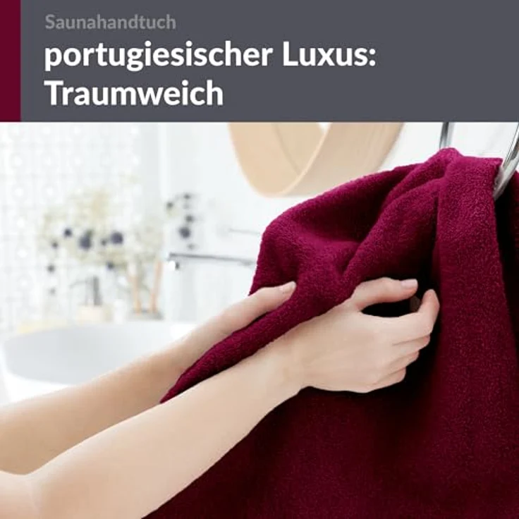 Lashuma Saunatuch XXL Handtuch London, Frottee (1-St), großes Badetuch Damen & Badehandtuch Herren 80x200 - Saunahandtuch – Bild 7