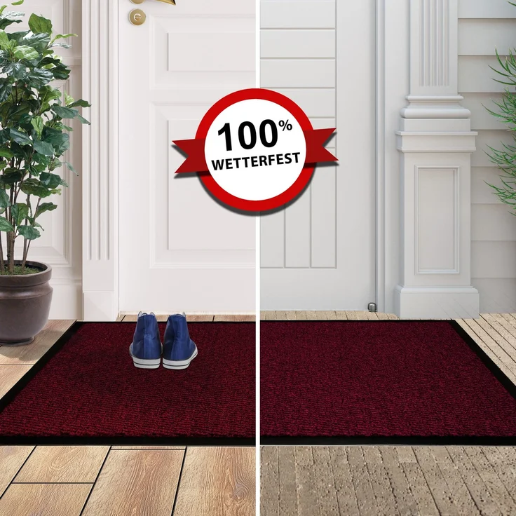 Furni24 Fußmatte - Rot-Schwarz, 90 x 150 cm – Bild 6