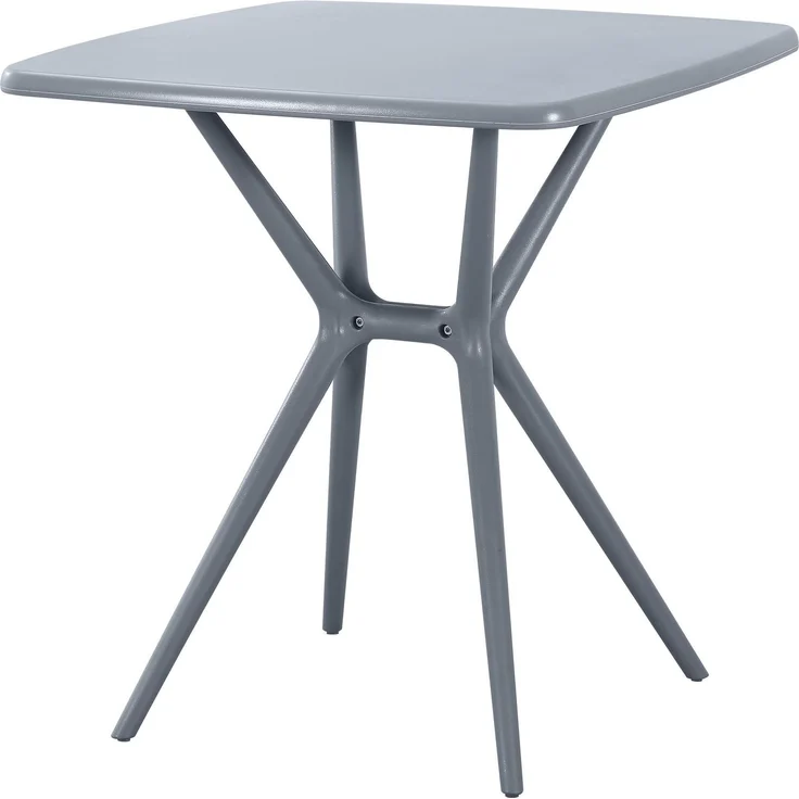 Gartenmöbel-Set GRETA mit 2 Stühlen - 156x72x81cm, Kunststoff, Grau | Balkonset Gartenset Tisch mit Stühlen Bistroset Outdoor – Bild 5