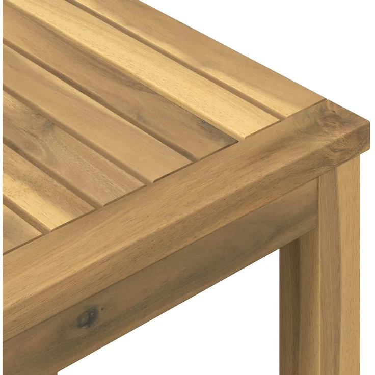 vidaXL Gartenbar-Tisch LAREN Weiß gewaschen 80 x 80,5 x 105 cm 901720 – Bild 5