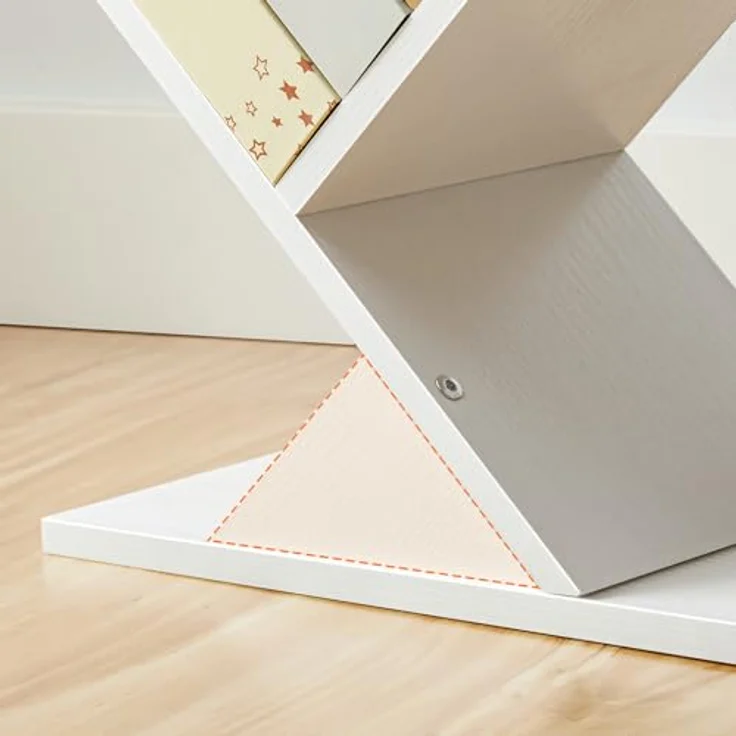 HOOBRO Bücherregal, Standregal in Baumform, bodenstehendes Bücherregal mit 9 Ebenen, Bücherregal für das Heimbüro, zur Aufbewahrung von Büchern, CDs, stark und stabil, für Wohnzimmer, Weiß EWT08SJ01G1 – Bild 7