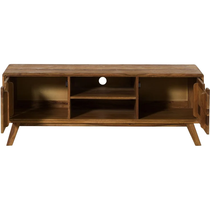 TV-Board Sheesham 134x40x48 natur sandgestrahlt lackiert MALMÖ 2 #219 – Bild 2