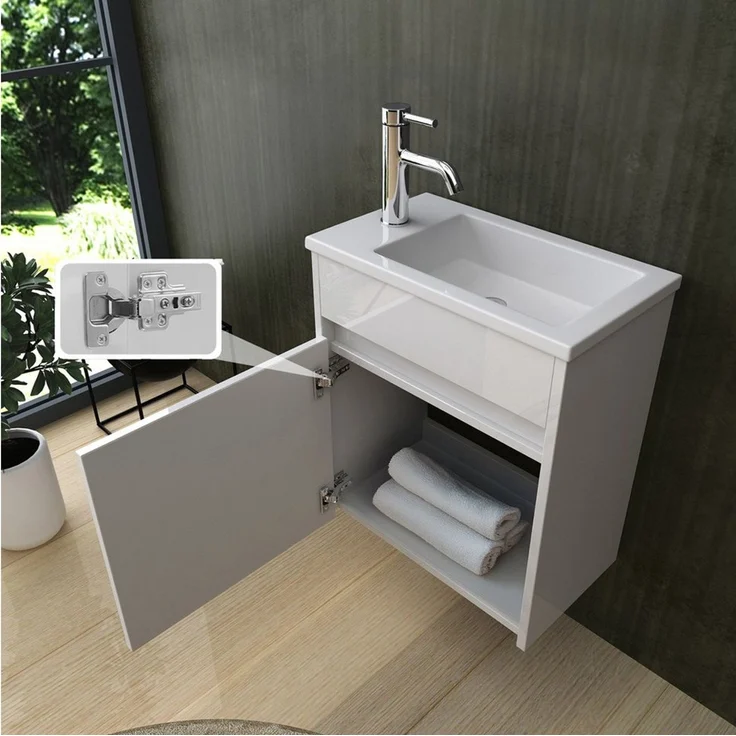 HOME DELUXE Badmöbel Komplettset BORKUM – Weiß – Bild 3