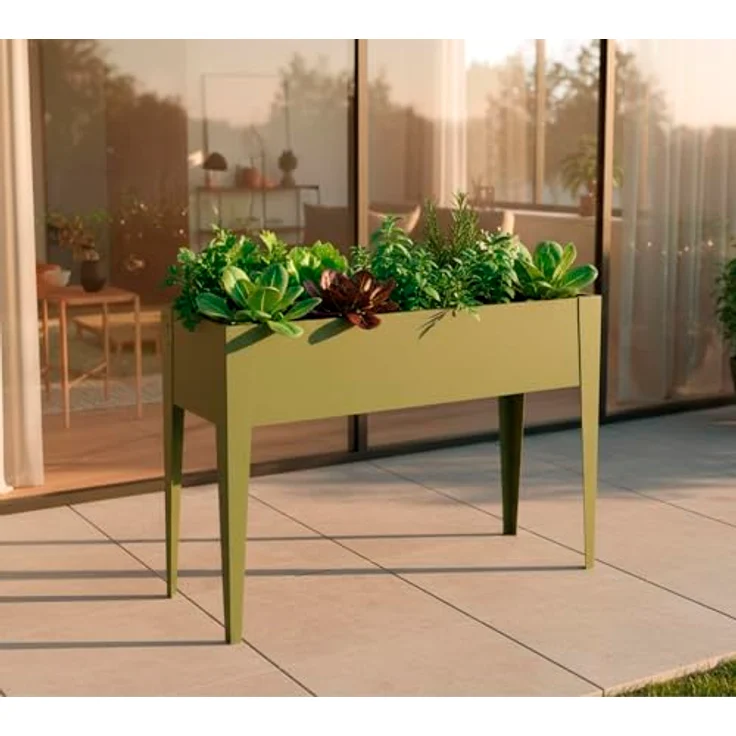 Westmann Vedura M | Metall Balkon Hochbeet | Olive – Bild 3