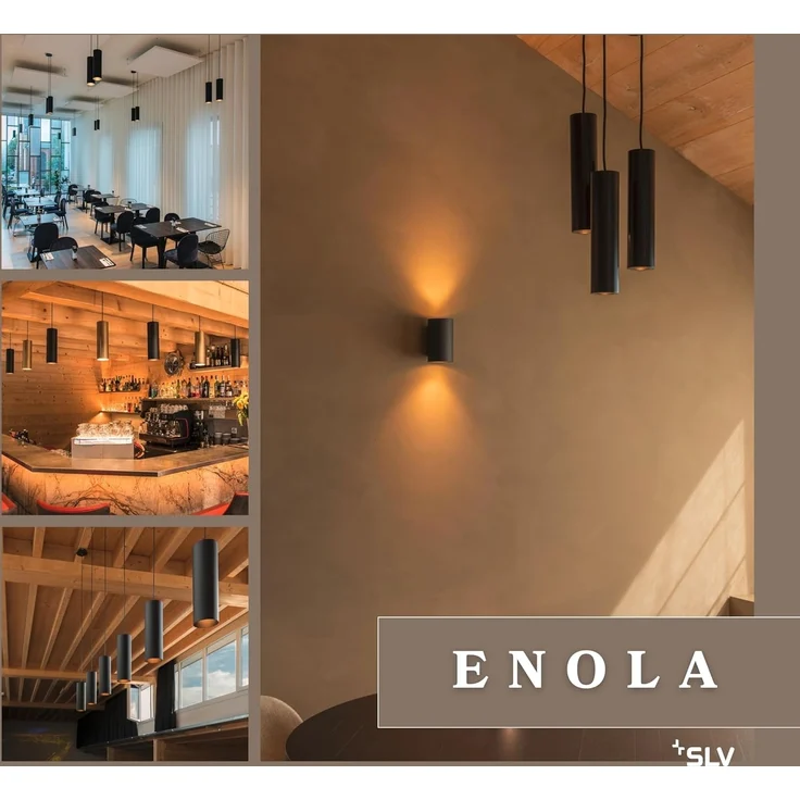 SLV ENOLA®, Pendelleuchte, Pendellänge 150cm, E27, 1x max. 50W, matt schwarz - Pendelleuchten – Bild 7