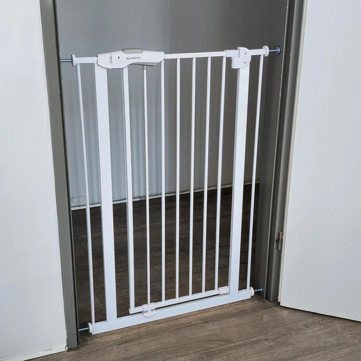 Absperrgitter Treppenschutzgitter weiß für 105-135cm Durchgang 110cm Hoch – Bild 9