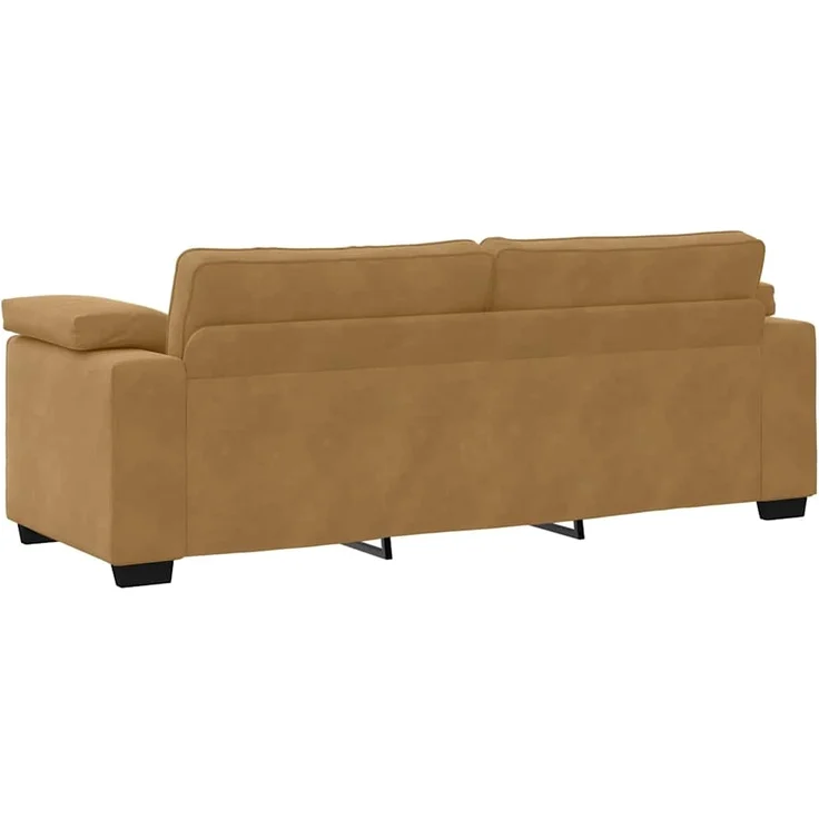 vidaXL 3-Sitzer-Sofa Braun 220x77x82 cm Samt 4105284 – Bild 5