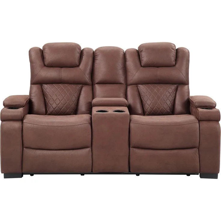ATLANTIC home collection 2-Sitzer Faris, Zwei Relaxfunktionen, Mittelkosole mit Stauraum und Getränkehalter
