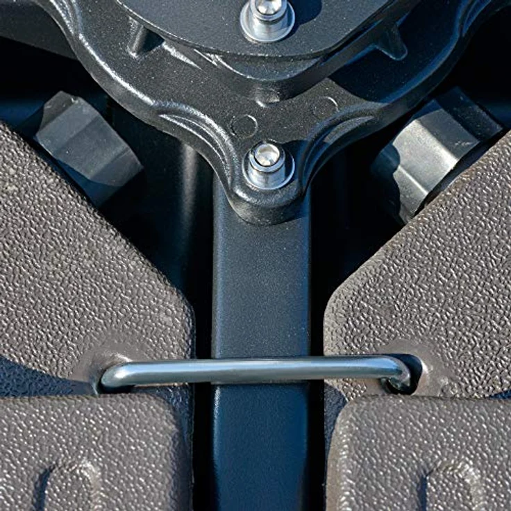 Outsunny Schirmständer 4-tlg., Braun, HDPE Kunststoff, 100x100 cm, witterungsbeständig, geeignet für Ampelschirme – Bild 6