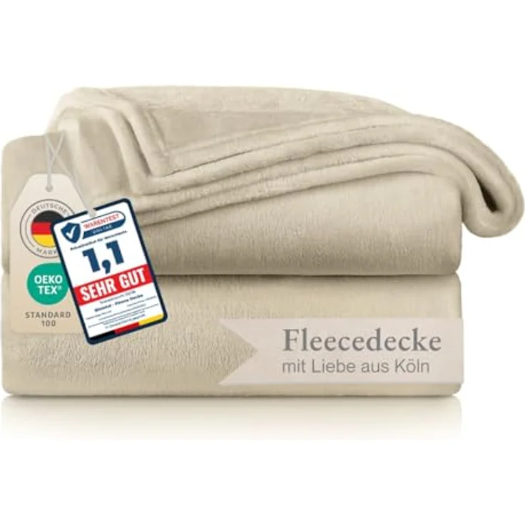 Wohndecke Kuschelige Fleecedecke, Oeko-Tex zertifizierte Decke, Blumtal – Bild 2