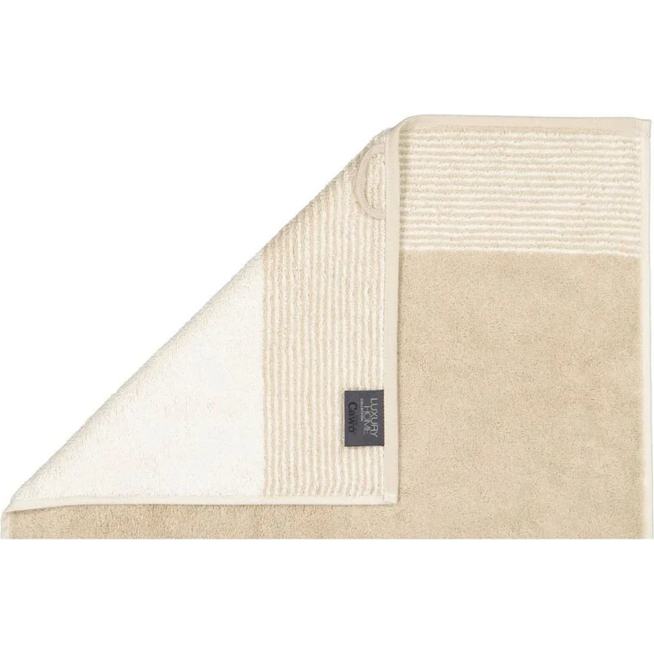 Cawö Handtücher Cawö Gästetuch Luxury Home Two-Tone 590, 33 Sand, Baumwolle (1-St) – Bild 3