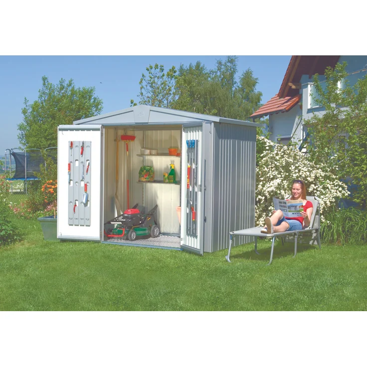 Biohort Gerätehaus Europa, 1: 172 x 84 x 196 (b x t x h) cm, silber-metallic – Bild 2