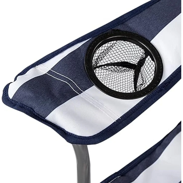 AKTIVE 62637 - Klappbarer Campingstuhl | Campingstühle klappbar aus Stahl, atmungsAKTIVE Rückenlehne | Maße 45 x 47 x 82 cm | Max. Gewicht 110 kg | Campingstühle – Bild 3
