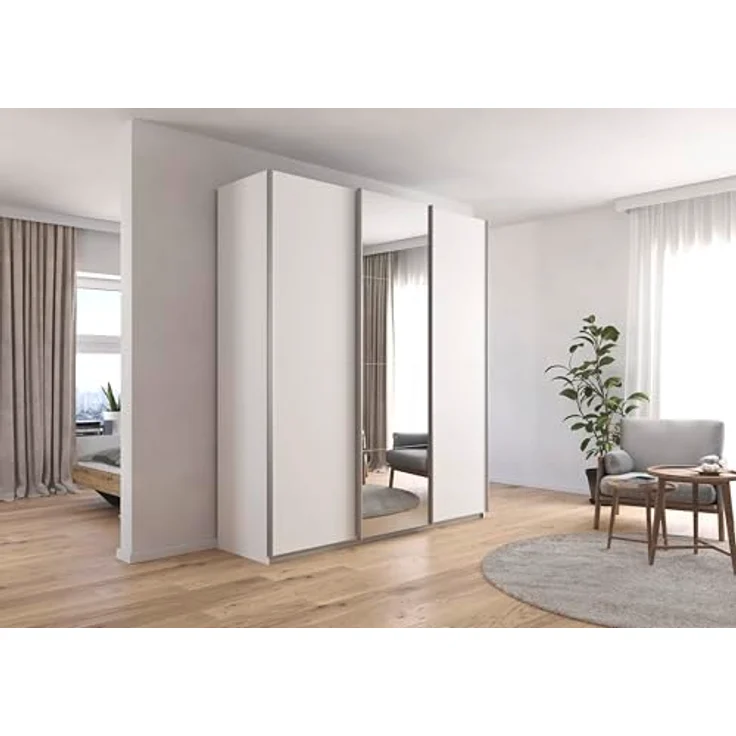 Rauch Möbel KULMBACH, Schwebetürenschrank, Farbe Weiß, Breite 203 cm – Bild 2