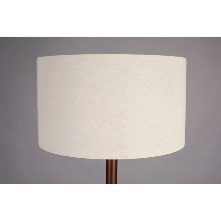 DutchBone Stehlampe Jackson mit Leinenschirm und Travertin-Sockel, Beige 40x40x156 cm – Bild 3