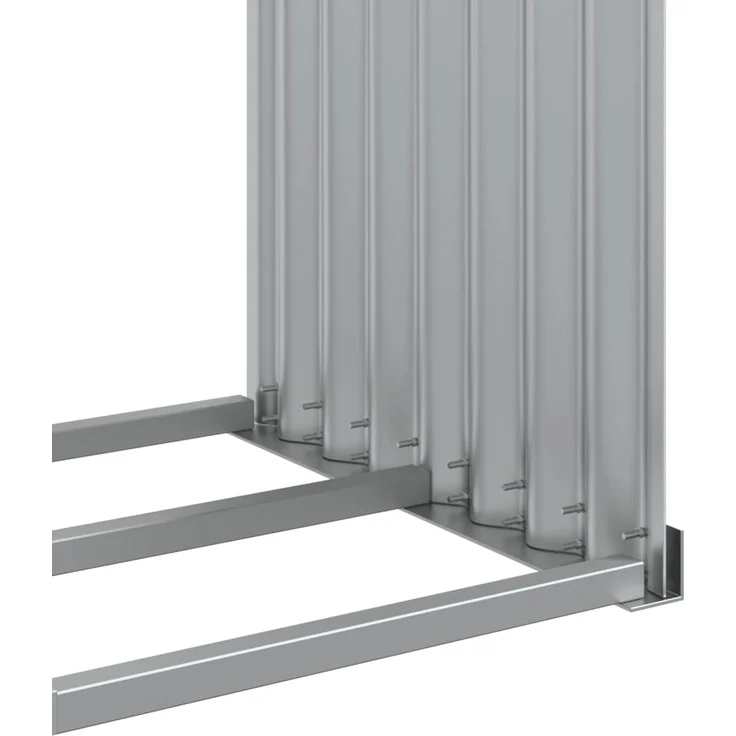 vidaXL Kaminholzunterstand Silbern 120x45x100 cm Verzinkter Stahl 364593 – Bild 6