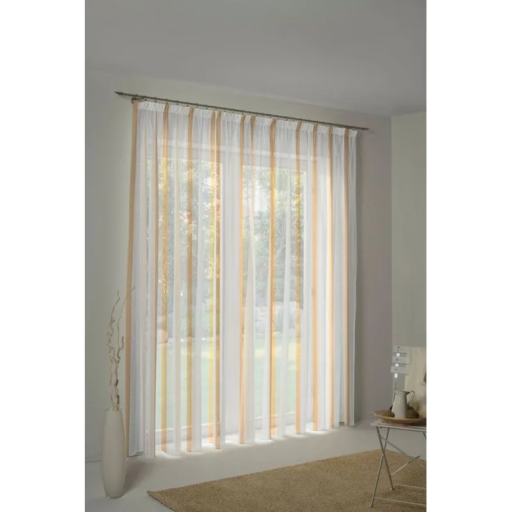 Wirth Vorhang Nicole (1 St), Faltenband, halbtransparent, Store