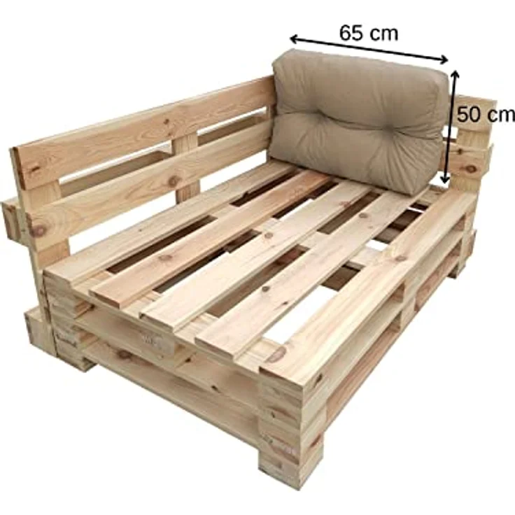 chilly pilley Palettenkissen Wasserdicht Palettenauflage Palettenpolster Palettenmöbel Gartenkissen Wasserfest Wasserabweisend viele Größen und Farben (Seitenkissen 65x50. Cappuccino) – Bild 3