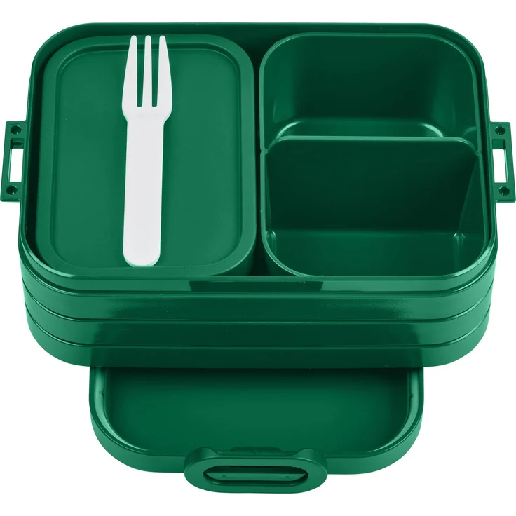 Mepal - Bento Lunchbox Take A Break Midi - Brotdose mit Bento-Box - Meal Prep Box für Sandwiches, Kleine Snacks & Reste - Snack & Mittagessen - Essensbox mit Fächern - 900 ml - Vivid Green – Bild 1
