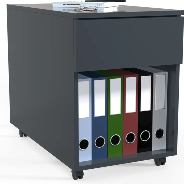 VCM Rollcontainer Dalosa 918335 Anthrazit H. 55 x B. 39 x T. 70 cm