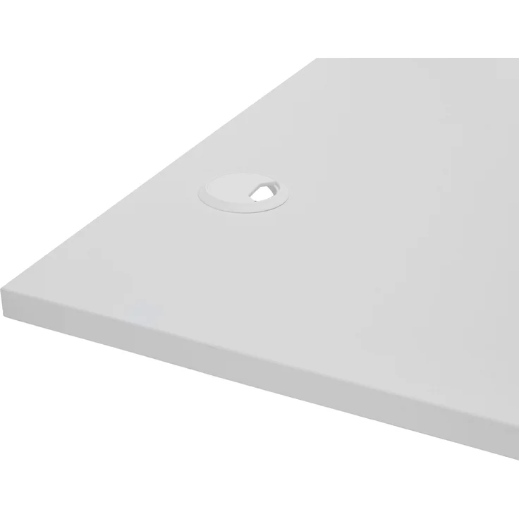 Eckschreibtisch >Ben< höhenverstellbar bis 117cm, weiss - 180x74/117x177cm (BxHxT) – Bild 9