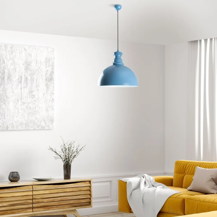 Kronleuchter, 'Kure', 134 x 37 x 37, Hellblau – Bild 3