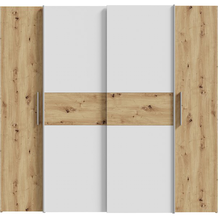 Wohn Schick KALIXTUS Kleiderschrank,Front Weiß (120A06) Artisan Eiche(D78)/Weiß120 - H 190 cm x T 51 cm x B 200 cm