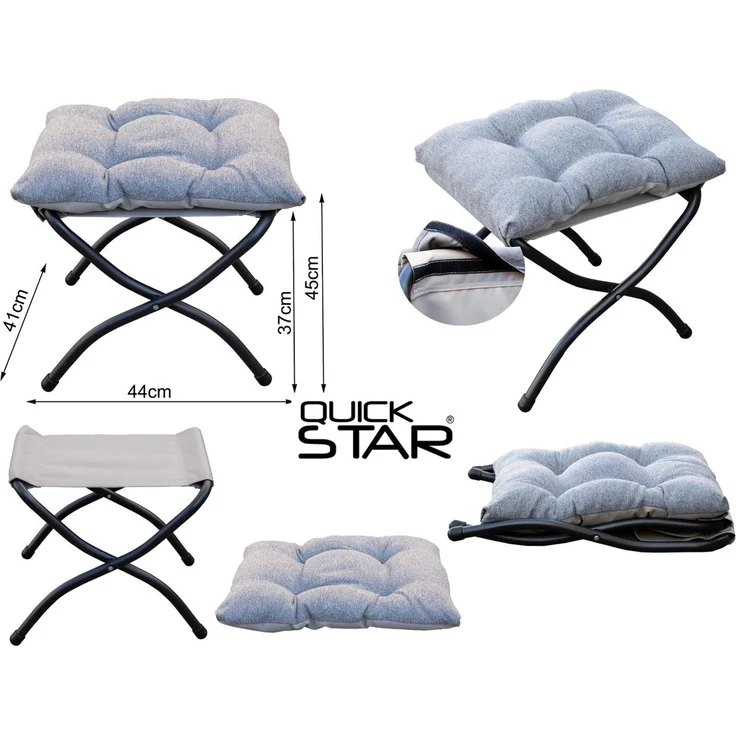 Quick Star Fußhocker Fußhocker mit Kissen (1 St), Mit Kissen – Bild 2
