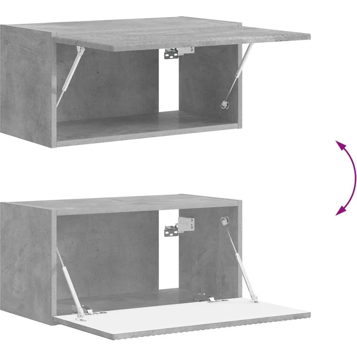 vidaXL TV-Schrankset 5 pcs Beton Grau Holzwerkstoff 3409099 – Bild 11