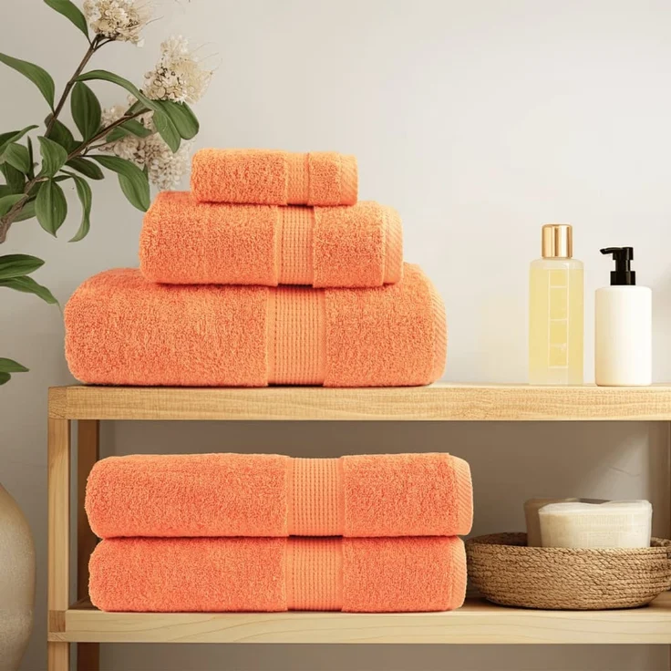 vidaXL Premium Waschhandtücher SOLUND 2 Stück Orange 30x30 cm 600 g/m² 137371 – Bild 3
